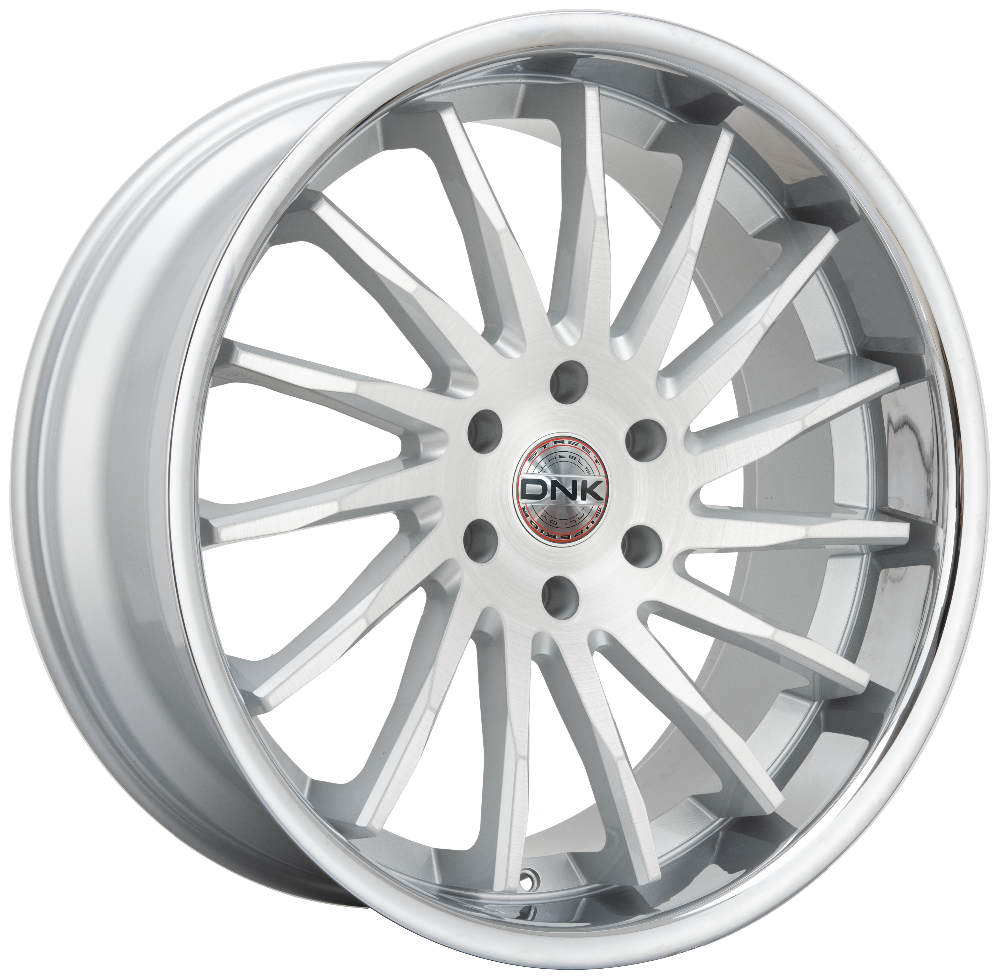 DNK Street 707 Brushed Silver & SS Lip (6-Lug)