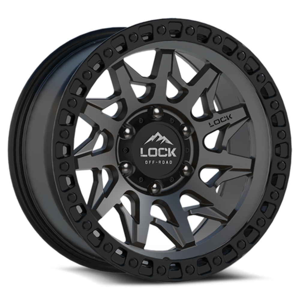 Lock OffRoad 01 Lunatic Matte Gunmetal w/Matte Blk Ring 