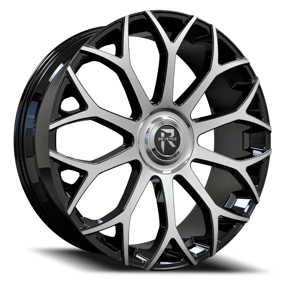 Revenge Wheel RL105 Gloss Black/Machined-Big Floater Cap Special Edition 
