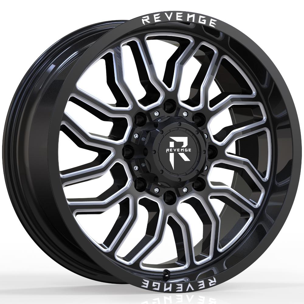 Revenge OffRoad RV205 Gloss Black/Milled (20x9 size)