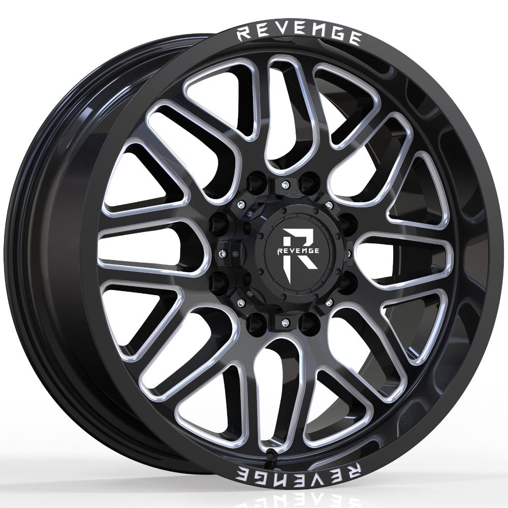 Revenge OffRoad RV206 Gloss Black/Milled (20x9 size)
